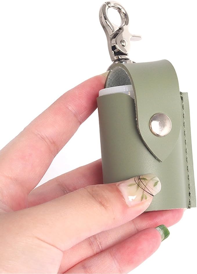 SPONGL Portable 135 Film Roll Storage Sleeve PU Leather Case Keychain Pendant for Photographers and Retro Enthusiasts