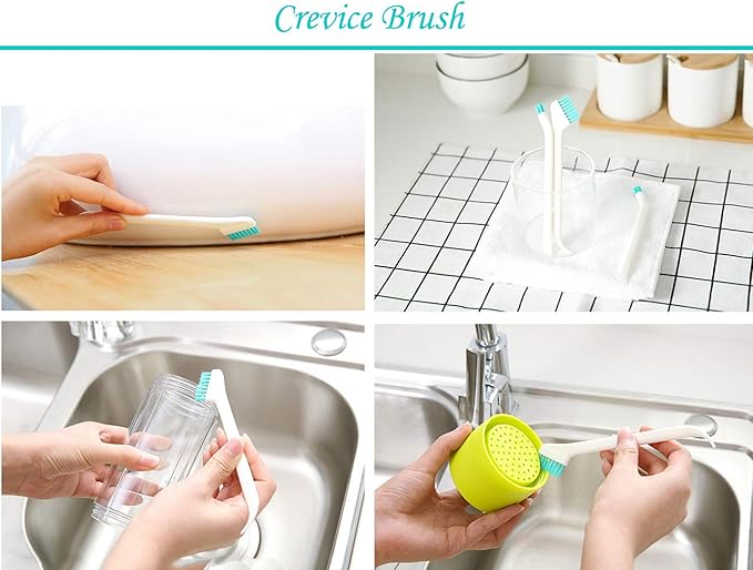 5Pcs Household Cleaning Brushes,Precision Cleaning Brush Kit/Cleaning Tools, for Corner Stain Dirt Clean Brush,Deep Detail Crevice Cleaner Brush Set,ABS+Non-Woven Cleaning Brush 5Pcs/Set