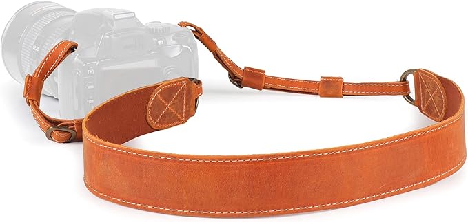 MegaGear SLR, DSLR Sierra Series Genuine Leather Camera Shoulder or Neck Strap