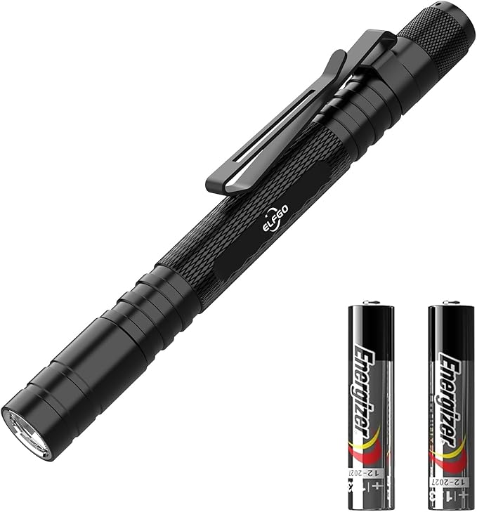 LED Pen Light, Zoomable Penlight Flashlight with 2*AAA, 270 Lumens Pocket Size Clip Pen Flashlight Small Mini Handheld Slim Flash Light for Nurse, Medical, Inspection, Repair, Engineer, Doctor
