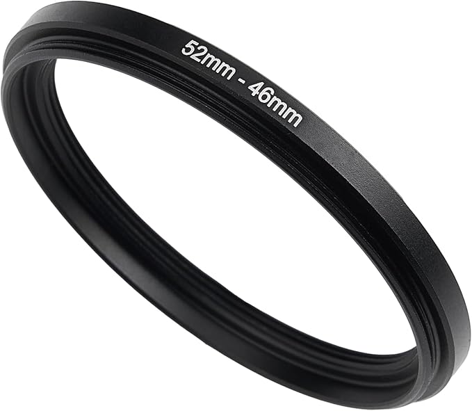 52mm to 46mm Step-Down Ring Filter Adapter,for All Brands UV ND CPL, Metal Ring Step-Down Rings Adapter Filter (52mm-46mm)