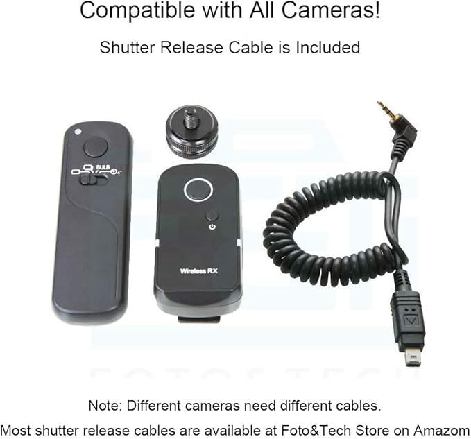 Foto&Tech 360 Any Angle 100m Wireless Remote Control Shutter Release (Compatible with Z8 Z6 III D780 Z6 Z7 Z7 II D7500 D5600 D5500 D7200 D7100 D5200 D5100 D5000 D3200 COOLPIX P1000 Z6III)
