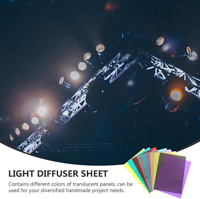 10pcs Dyslexia Overlay for Computer Screen Overlays Light Diffuser Sheets Light Gel Sheets Gel Filtering PVC Photo Filters