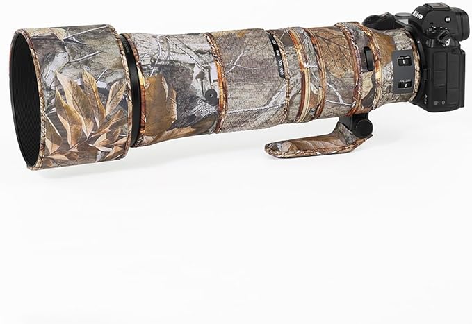 CHASING BIRDS Lens Camouflage Waterproof Coat for Nikon Z 180-600mm f/5.6-6.3 VR Rainproof Lens Protective Cover Version IV (Forest, with 1.4X and 2.0X TC)