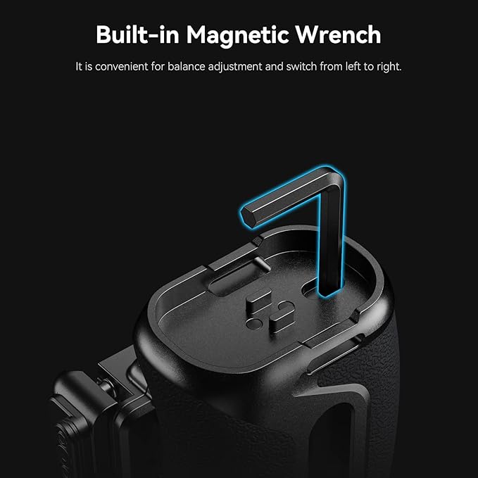 SmallRig Snap-On NATO Side Handle, Quick Lock Design, Up/Down Adjustable, Built-in Cold Shoe Mount, 1/4''-20 Thread Hole, Wrist Strap Hole - 4017