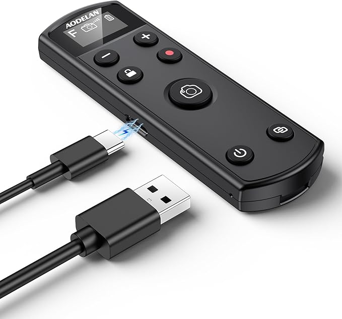for Fujifilm Camera Rechargeable Shutter Release, AODELAN Wireless Remote Control Compatible with Fuji X-T30 II,X-S10,X-H2,X-H2S,X-T3,X-T4,X-T5,X-S20,X-T30,X-T50,X-M5,X100VI,X-E5,X Half