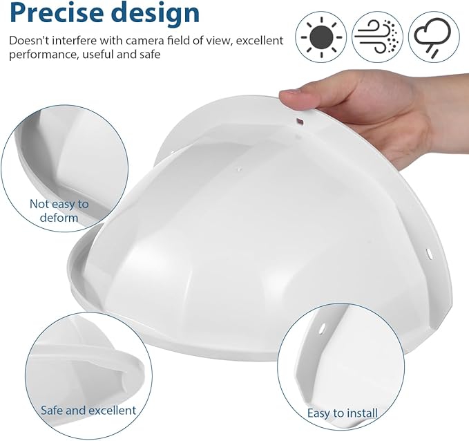 HOMSFOU Outdoor Camera Protector Cover Security Camera Rain Shield Uv Sun and Weather Resistant Protective Housing with Large Viewing Window for Outdoor 11.4X8.3X5.1 Inches
