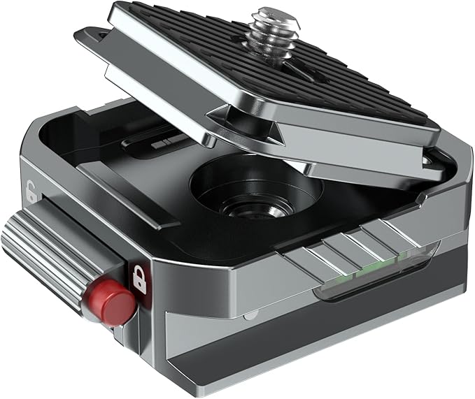 Leaplumin Camera Quick Release Plate Kit with Double Secure Safety Lock，Aluminium Quick Release Plate Arca QR Clamp with Quick Switch Auto Lock Design，Arca Type Quick Release Plate Kit with Leveler