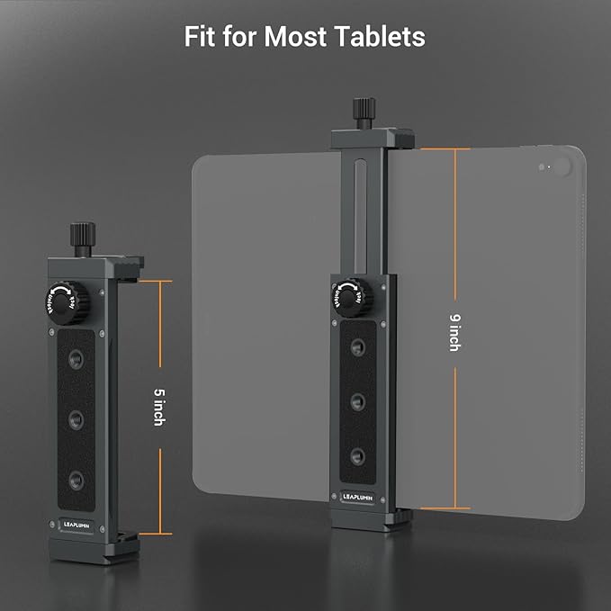 Tripod Mount Adapter for iPad, Aluminum Tripod Mount Holder for Tablet,Tablet Tripod Mount with 1/4" Screw,Universal Tripod Mount for iPad Mini,Compatible with 4.7"-12.9" Most Tablet