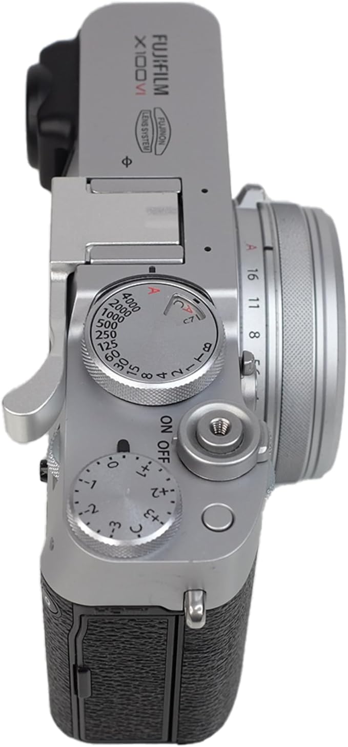 Foto&Tech Metal Hot Shoe Thumb Up Rest Hand Grip for Fujifilm Fuji X100V X100VI, Fuji X100V Accessories, Hotshoe Grip, x100vi Thumb Grip (Silver)