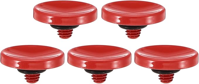 PATIKIL Camera Shutter Button, 5 Pack Soft Shutter Release Button Pure Copper Camera Button Concave Suitable for Nikon for Fujifilm for Leica DSLR/SLR Camera, Red