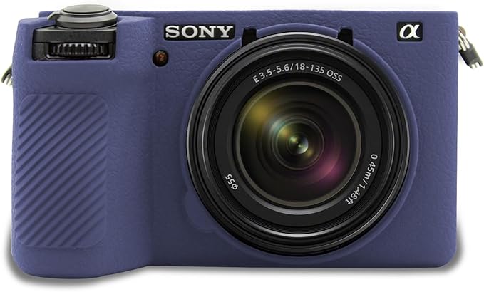 Easy Hood Camera Case for Sony Alpha 6700, Soft Silicone Protective Cover a6700 DSLR Camera Anti-Scratch Slim Fit Body Skin Protector Housing Sleeve for Sony A6700 Mirrorless Camera Blue