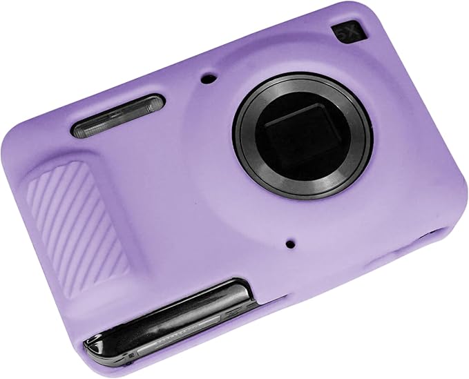 Easy Hood Camera Case for Kodak PIXPRO FZ55, Soft Silicone Cover Anti-Scratch Slim Fit FZ55 DSLR Camera Sleeve Body Skin Travel Protective Case, Purple