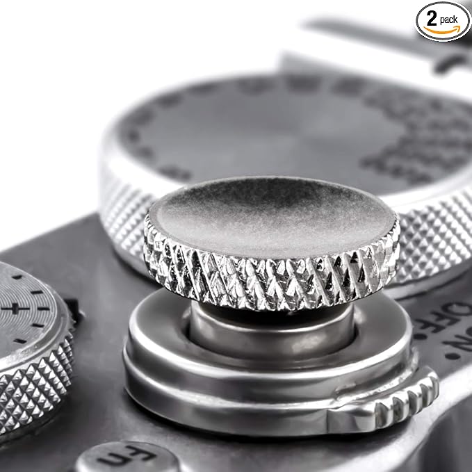 Fuji Shutter Release Button Accessories: Fujifilm Camera Soft Shutter Button - Silver Shutter Button for Canon Nikon Leica Film X100V X100F Xt5 Xt4 Xt3 Xt2 Xt30 Xt20 Xt10 Xpro3 Xpro2 Xpro1