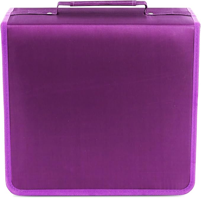 DVD Case CD Storage,384 Capacity CD Cases Holder DVD Storage Case Holders CD DVD Disc Case Storage Wallet Binder for Car Home Office Travel (Purple)