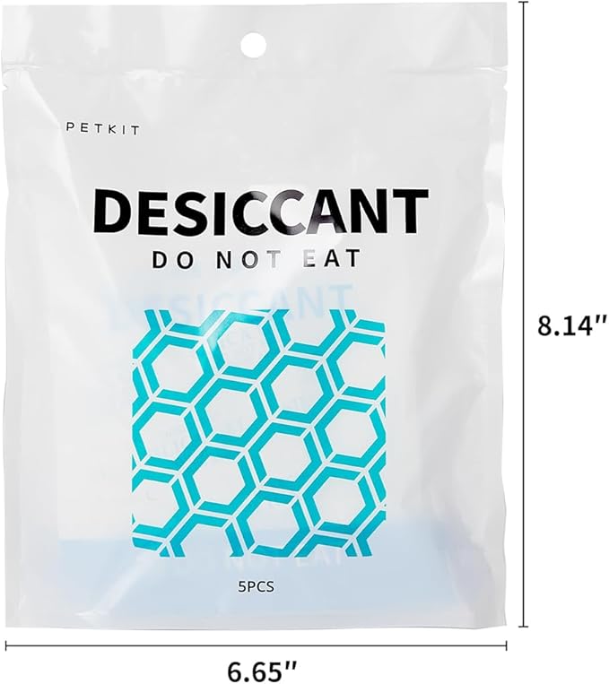 PETKIT Replaced Desiccant Bags for All Automatic Cat Dog Feeders -5 Packs, Pet Feeder Replaced Desiccant, Fresh Keeping