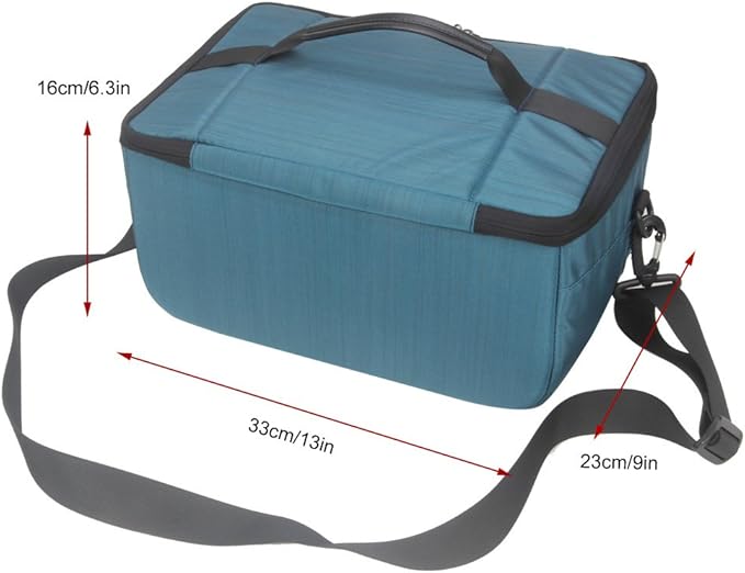 Koolertron Dslr Camera Insert Bag Purse Universal Liner Lens Pouch Partition Protective Cover Waterproof Sleeve for Cannon/Nikon/Sony (Blue)