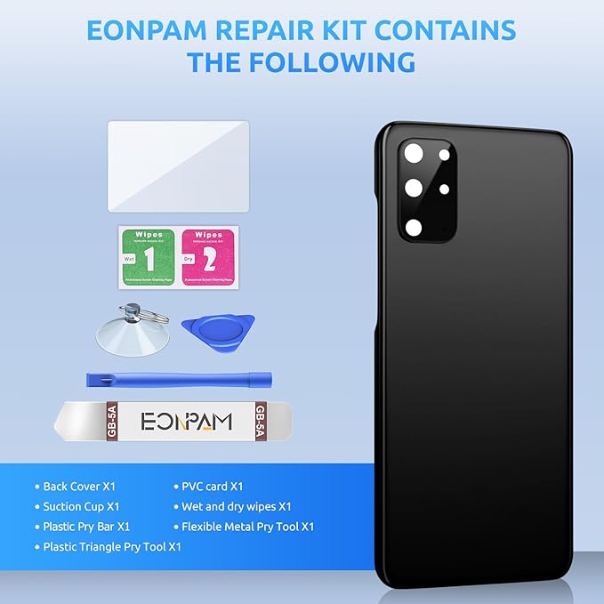 Back Glass Replacement for Samsung Galaxy S20+ Plus SM-G985 G986 Back Cover Rear Housing with Camera Lens + Repair Tool Kit Genuine Rear Glass (Pink)
