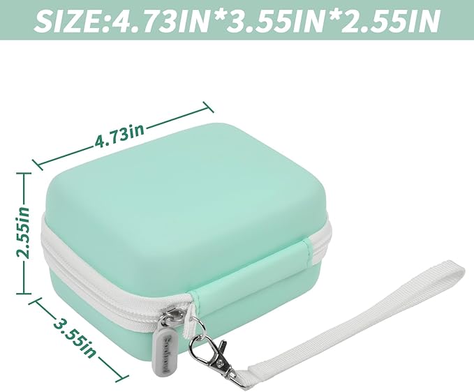 Boobowl Digital Camera Case Compatible with CAMKORY/for Lecnippy/for Lecran/for KODAK PIXPRO/for Qumcou/for WONNIE Point & Shoot Cameras, Small Compact Camera Pouch for SD Card Accessories (Green)