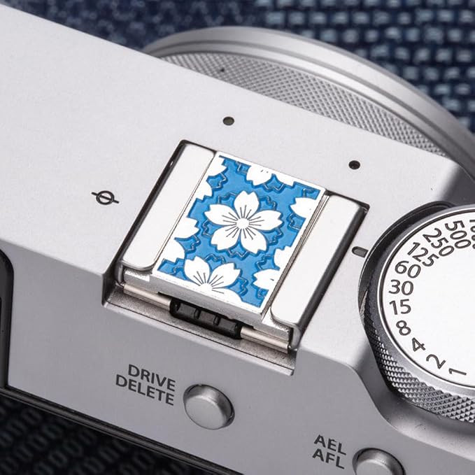 Camera Metal Hot Shoe Cover for FUJIFILM X100VI X100V XPro3 XPro2 XPro1 X-T4 X-T3 X-T50 X-T30 for NikonZF Z5 Z6 for Canon (Blue-Hot Shoe Cover)