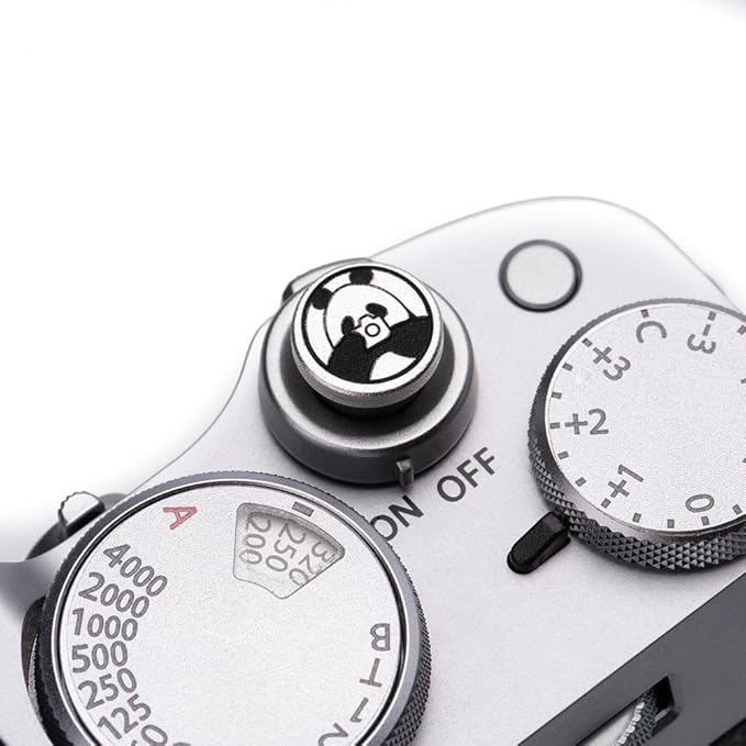 Camera Metal Hot Shoe Cover Protector Cap Cute Button Compatible for Fujifilm X100VI X100V X-M5 X-T4 X-T3 for Nikon ZF Z5 Z6 Z6II (Aluminum Alloy-Set)