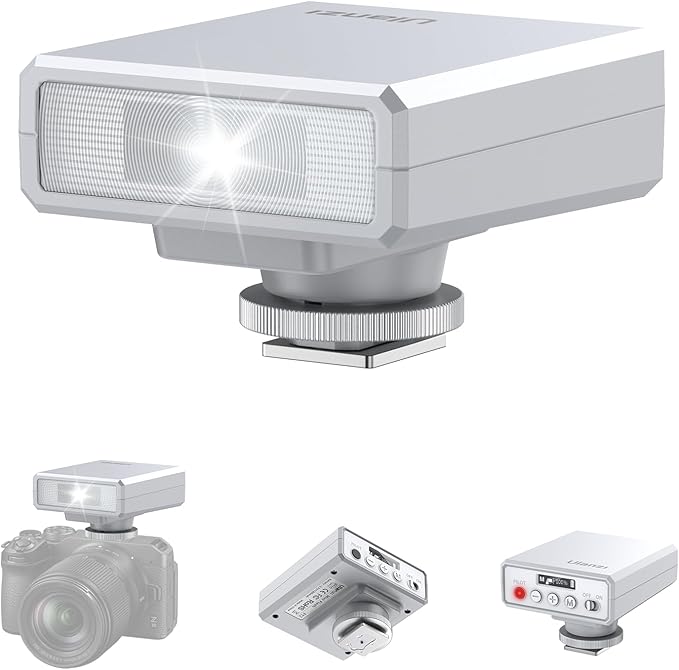 ULANZI F12 Mini Flash, GN12/CCT 5600K Camera Speedlite Flash for Canon Fuji Sony Nikon Panasonic Olympus Pentax,Single Contact Universal Hot Shoe Mount Flashlight,NOt Compatible with Sony ZV-1F(White)