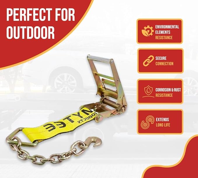 Mytee Products 2â€ Replacement Ratchet with Chain Anchor for 2" Ratchet Tie-Down Strap â€“ 3,333 lbs Working Load Limit, Steel Alloy Zinc Coated