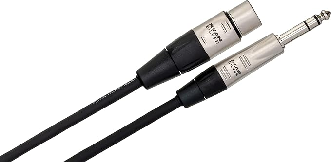 Hosa HXS-001.5 Pro Balanced Interconnect, REAN XLR3F to 1/4 Inch TRS, 1.5 Feet