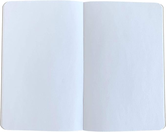 Portage Small Blank Notebook- 6 Notepads for Field Notes, White Blank Small Sketch Book, Pocket Notebook Journal for Taking Notes in the Field – 3.5 x 5.5 Inches, 64 Pages, (Pack of 6)