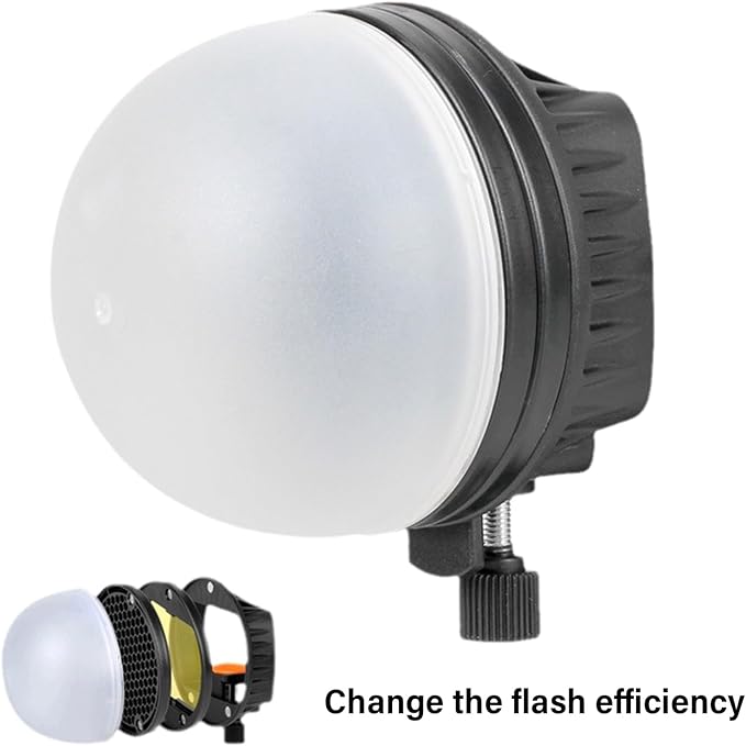 Professional Flashing Diffuser with Dome Grids Color Gels for Enhances Photography Lighting