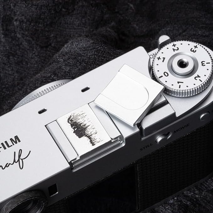 Camera Metal Hot Shoe Cover Protector for Fuji X100VI X100V X-M5 X-E5 X-T4 X-T3 XPRO3 XPRO2 X-Half for Nikon ZF Z5 Z6 Z6II (Aluminum Alloy-Profile)