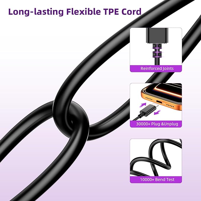 APETOO USB C Wired Earbuds for iPhone 17 16 15 Pro, Magnetic Type C Headphones with Mic Volume Control for Samsung S25 S26 S23 S22, Stereo Noise Canceling In-Ear Ear Buds for iPad 10 Pixel 9 8, Purple