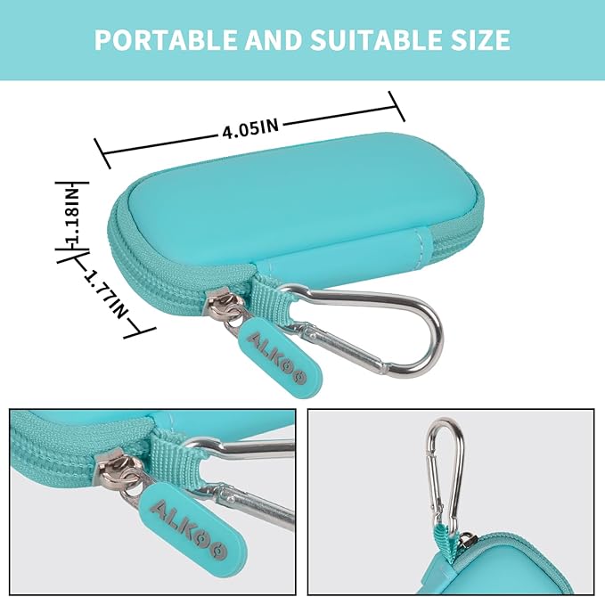 USB Flash Drive Case, SD Card Holder Compatible with Thumb Drive, Memory Cards, SDXC SDHC Storage Bag, Electronic Accessories Organizer for SanDisk for Samsung for Inland (Mint)