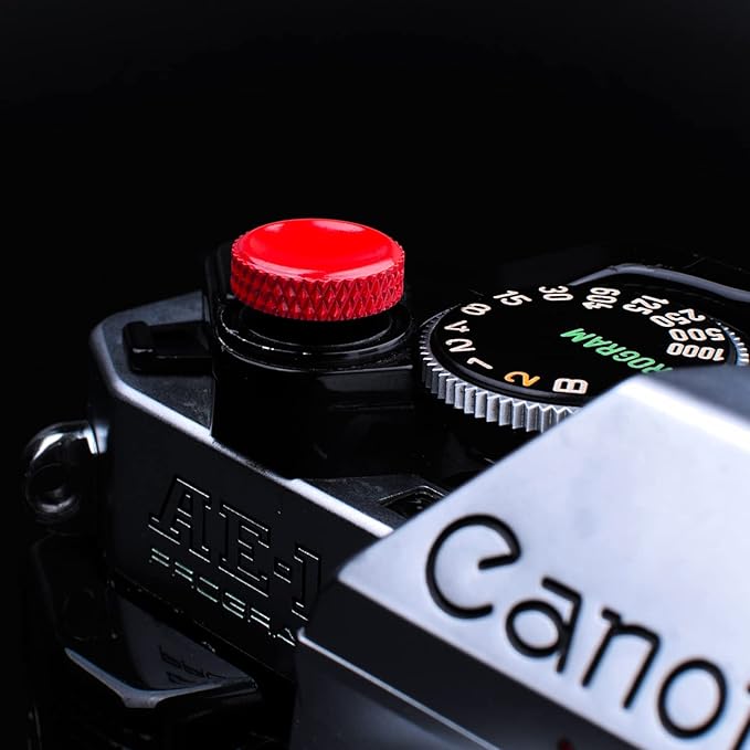 (2 Pack) PIBIETTN Camera Shutter Button, Copper Soft Shutter Release Button Red