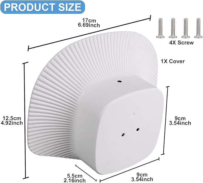 LOOKZOZO Sun Rain Shade Cover for eufy Security SoloCam S340 - Weatherproof Protective Shield, UV Resistant, Rainproof, Dustproof, and Anti-Wind Design