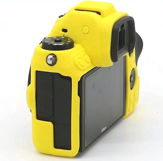 Professional Secure Silicone Camera Case Cover Housing Body Skin for Nikon Z6 Z7 Full Frame Mirrorless Camera (Yellow)