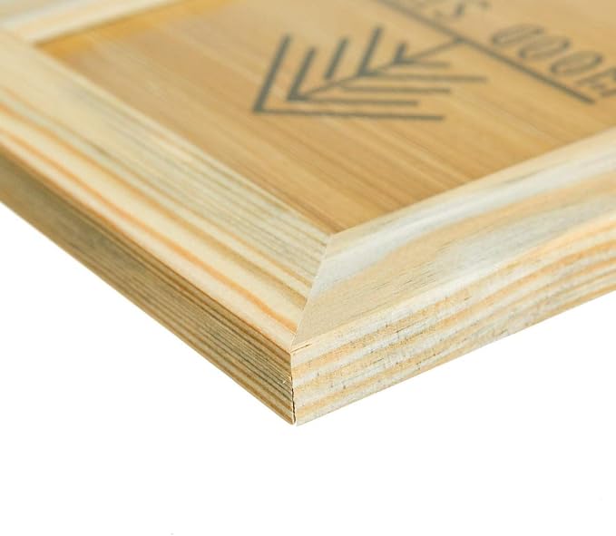 Rustic Wooden Picture Frames 4x6 - Set of 2- Natural Eco Solid Wood and High Definition Real Glass for Wall Mounting and Tabletop Display Photo Frame