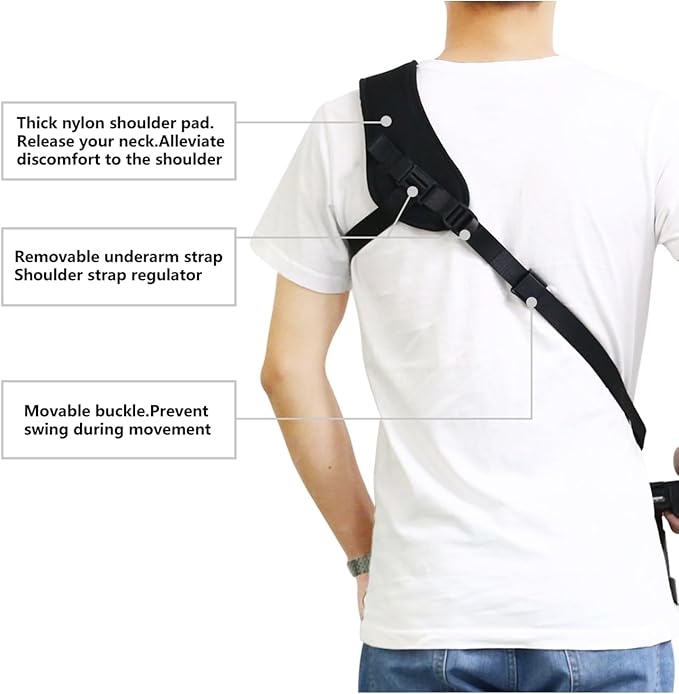 PULUZ Camera Shoulder Strap with Quick Release and Anti-Slip Soft Pad, Adjustable Camera Sling Strap for Photographers