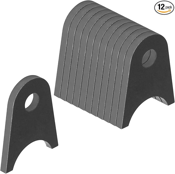 12 Pack Universal Weld-On Shock Tabs Fit 1.5" Round Tube, 2-1/2" Height, Chassis Frame Tube Mount Tabs