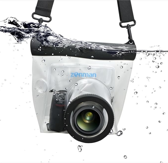 ZONMAN DSLR Camera Univeral Waterproof Underwater Housing Case Pouch Bag for Canon Nikon Sony Pentax Brand Digital SLR Cameras
