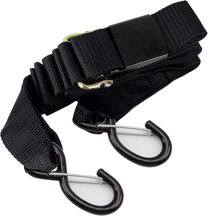 XSTRAP STANDARD 1PK 2''x 13' Adjustable Tie-Down Wide Webbing Rated Capacity: 1200 lb Moving Straps Tie Downs Marine Boat Strap Trailer with Hooks Prevent Corrosion Yet Easy