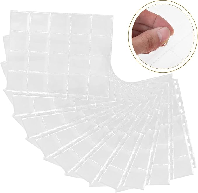 Kisangel 30pcs Acid-Free Film Negative Holder Sleeves 7 Horizontal Strips, 210-slot Film Negative Storage Binder Pages for Photographers and Archivists