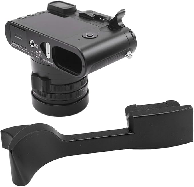 Dpofirs Aluminum Alloy Thumb Up Grip for Q2, CNC Machined Hot Shoe Hand Grip for Better Balance & OneHanded Operation (Black)