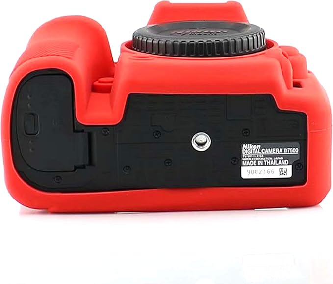 Professional Secure Silicone Camera Cases Bag Housing Rubber Body Skin for Nikon D7500 Digital SLR Camera (Red)