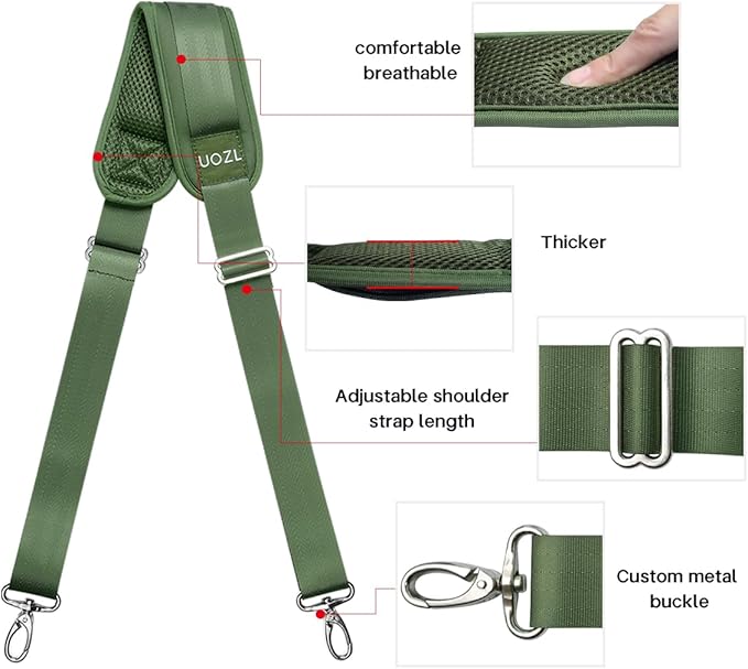 Shoulder Straps 79 inch, Adjustable Thick Soft Fixed Shoulder Pad for Laptop Bag, Messenger Bag, Tool Bag, Luggage