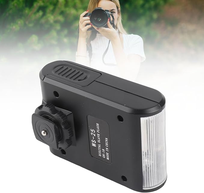 Camera Flash for DSLR Cameras, Portable Mini Digital Hot Shoe Mount Flashlight Built in Digital Slave and Auto Pre Flash Sensor, Hot Shoe Flash Camera Accessories for Photography