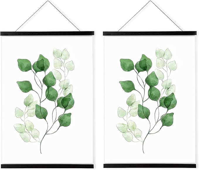 WITCOLOR Magnetic Poster Hanger Frame 13x19 13x13 13x17 Poster Frame 13 Inch Wide 2 Pack Magnetic Hanging Frames Black Wood Wooden Frame Hangers for Room Wall
