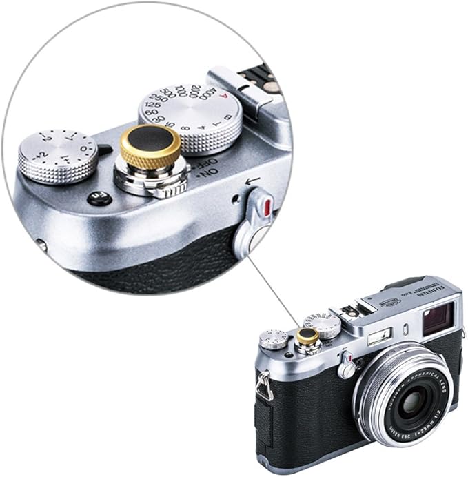 JJC Camera Soft Release Button, Shutter Button for Fuji Fujifilm X-T5 X-T4 X-T3 X-T50 X-T30 III II X-PRO3 X100V X100F X-E5 X-E4 X Half GFX100RF Sony RX1R II RX10 IV III Leica Q3 Q3 43 Nikon Zf Df F3
