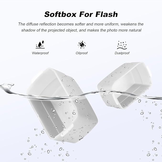 Soonpho 3Pcs Flash Diffuser, 3.15" x 2.09" White Bounce Light Diffuser Kit Compatible for Godox V860III V850II TT685II TT600 for Canon, Nikon, Sony, Olympus, Fuji Hot-Shoe Mount Camera Speedlight