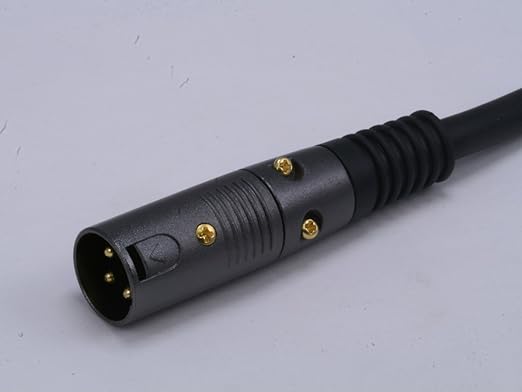 Monoprice XLR Male to XLR Female Cable - 1.5 Feet - Black, 16AWG, Gold Plated Copper Wire Conductors - Premier Series